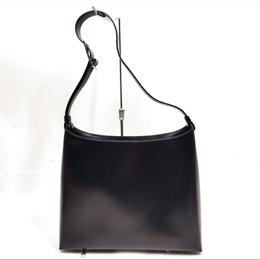 Salvatore Ferragamo Black Leather Tag